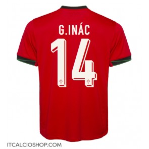 Portogallo Goncalo Inacio #14 Prima Maglia Europei 2024 Manica Corta